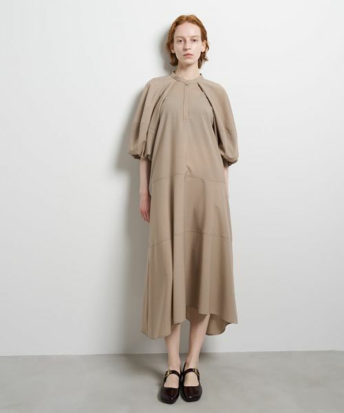 LANVIN en Bleu / ランバン オン ブルー ドレス | サマーウールバルーンスリーブワンピース | 詳細13