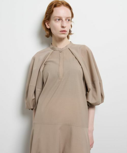 LANVIN en Bleu / ランバン オン ブルー ドレス | サマーウールバルーンスリーブワンピース | 詳細14