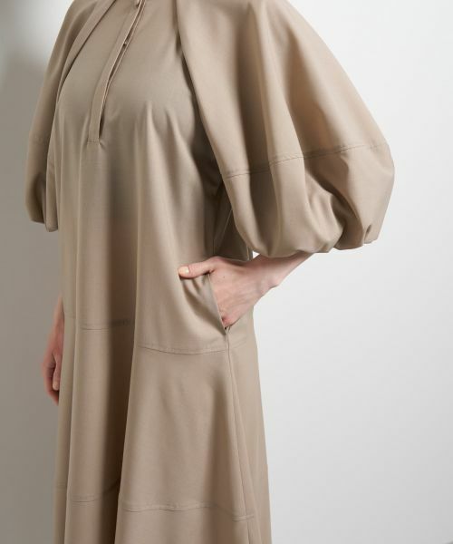 LANVIN en Bleu / ランバン オン ブルー ドレス | サマーウールバルーンスリーブワンピース | 詳細15