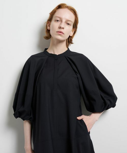 LANVIN en Bleu / ランバン オン ブルー ドレス | サマーウールバルーンスリーブワンピース | 詳細5