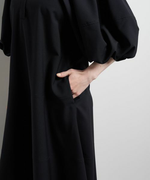 LANVIN en Bleu / ランバン オン ブルー ドレス | サマーウールバルーンスリーブワンピース | 詳細6