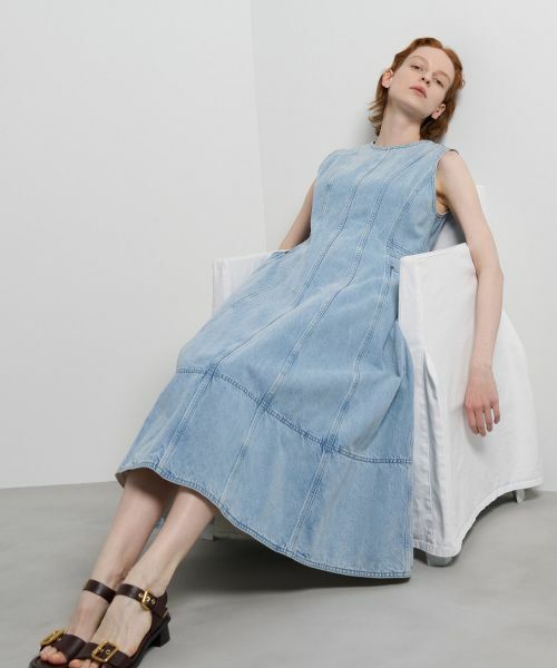 LANVIN en Bleu / ランバン オン ブルー ドレス | Lee×LANVIN en Bleuデニムワンピース（ブルー系）