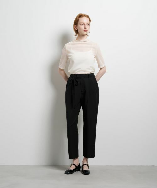 LANVIN en Bleu / ランバン オン ブルー その他パンツ | グログランタックテーパードパンツ | 詳細1