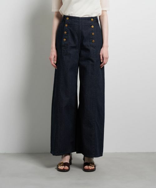 LANVIN en Bleu / ランバン オン ブルー その他パンツ | Lee×LANVIN en Bleuデニムマリンパンツ(ネイビー)