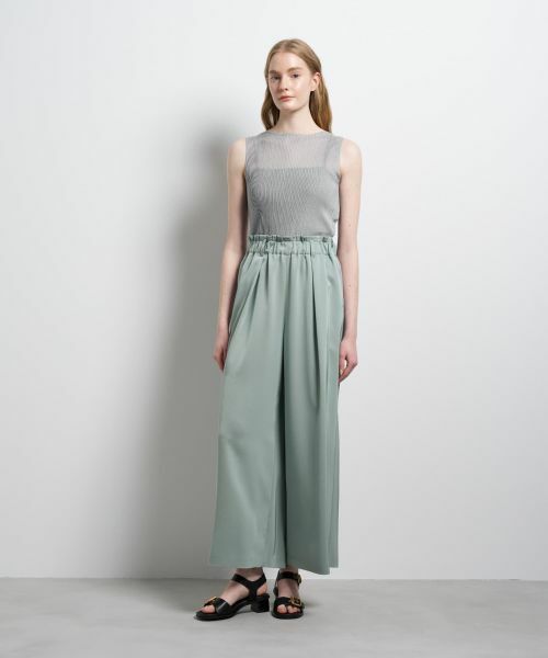 LANVIN en Bleu / ランバン オン ブルー その他パンツ | トリアセツイルワイドゴムパンツ | 詳細1