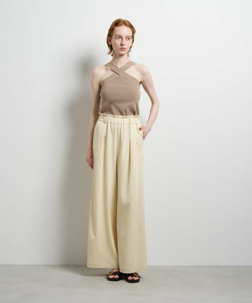 LANVIN en Bleu / ランバン オン ブルー その他パンツ | トリアセツイルワイドゴムパンツ | 詳細10