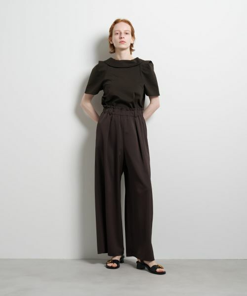 LANVIN en Bleu / ランバン オン ブルー その他パンツ | トリアセツイルワイドゴムパンツ | 詳細19