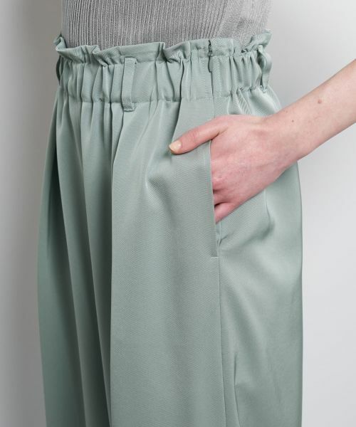 LANVIN en Bleu / ランバン オン ブルー その他パンツ | トリアセツイルワイドゴムパンツ | 詳細8