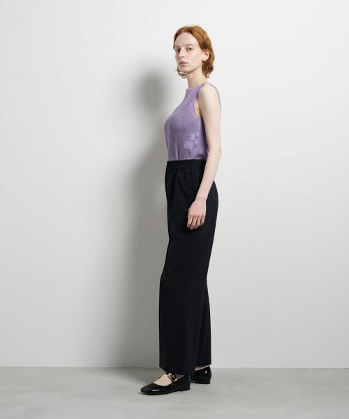 LANVIN en Bleu / ランバン オン ブルー その他パンツ | ストレッチツイルフレアゴムパンツ | 詳細2