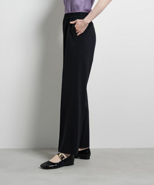 LANVIN en Bleu / ランバン オン ブルー その他パンツ | ストレッチツイルフレアゴムパンツ | 詳細5