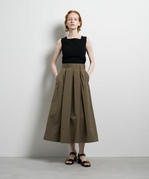 LANVIN en Bleu / ランバン オン ブルー ロング・マキシ丈スカート | タフタタックフレアスカート | 詳細1