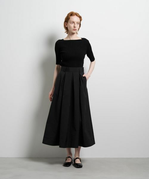 LANVIN en Bleu / ランバン オン ブルー ロング・マキシ丈スカート | タフタタックフレアスカート | 詳細10