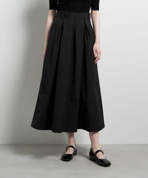 LANVIN en Bleu / ランバン オン ブルー ロング・マキシ丈スカート | タフタタックフレアスカート | 詳細13