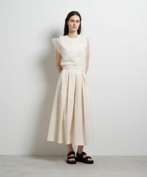 LANVIN en Bleu / ランバン オン ブルー ロング・マキシ丈スカート | タフタタックフレアスカート | 詳細18