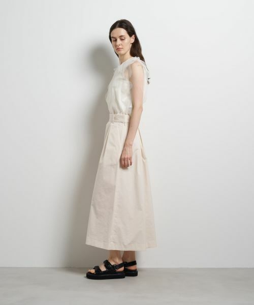 LANVIN en Bleu / ランバン オン ブルー ロング・マキシ丈スカート | タフタタックフレアスカート | 詳細19