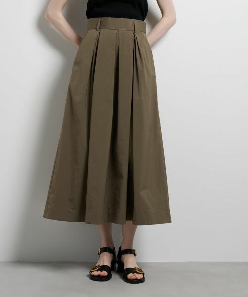 LANVIN en Bleu / ランバン オン ブルー ロング・マキシ丈スカート | タフタタックフレアスカート | 詳細4