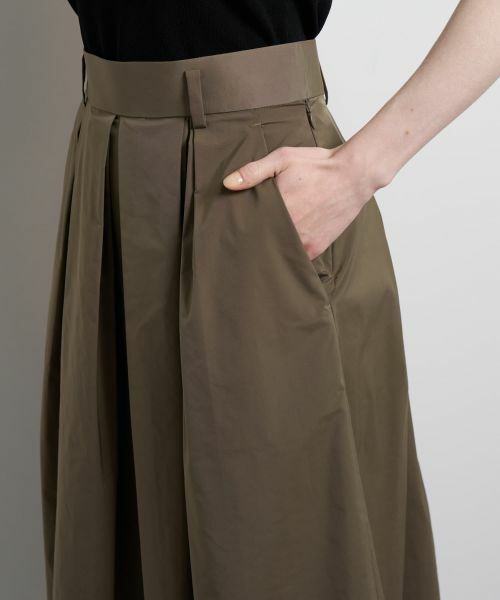 LANVIN en Bleu / ランバン オン ブルー ロング・マキシ丈スカート | タフタタックフレアスカート | 詳細8