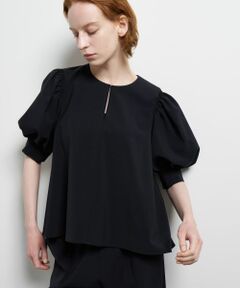 LANVIN en Bleu / ランバン オン ブルー シャツ・ブラウス | ポリエステルツイルギャザースリー ブブラウス