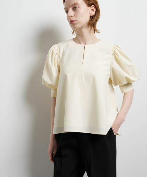 LANVIN en Bleu / ランバン オン ブルー シャツ・ブラウス | ポリエステルツイルギャザースリー ブブラウス | 詳細13