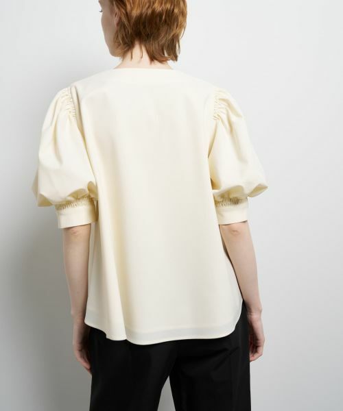 LANVIN en Bleu / ランバン オン ブルー シャツ・ブラウス | ポリエステルツイルギャザースリー ブブラウス | 詳細14