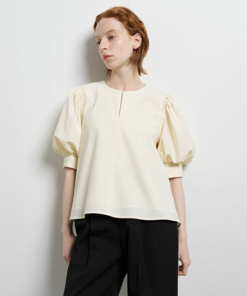 LANVIN en Bleu / ランバン オン ブルー シャツ・ブラウス | ポリエステルツイルギャザースリー ブブラウス | 詳細15