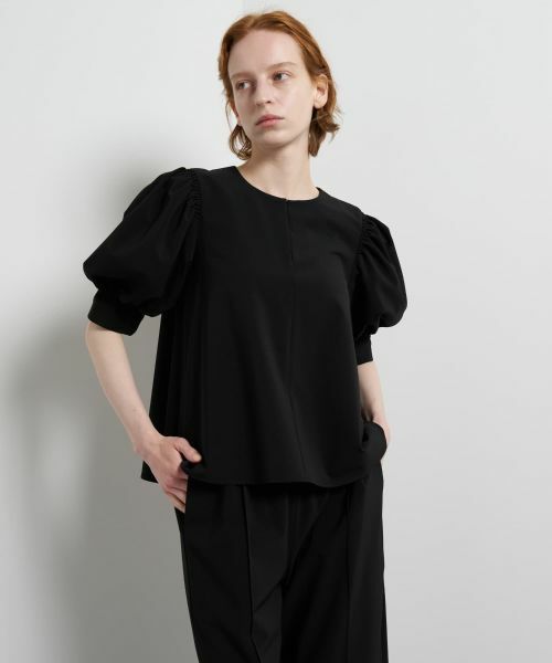 LANVIN en Bleu / ランバン オン ブルー シャツ・ブラウス | ポリエステルツイルギャザースリー ブブラウス | 詳細4