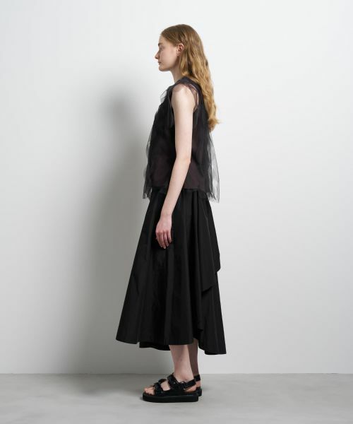 LANVIN en Bleu / ランバン オン ブルー Tシャツ | チュールレイヤードノースリーブカットソー | 詳細7