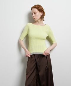 LANVIN en Bleu / ランバン オン ブルー ニット・セーター | スクエアネックリブニット