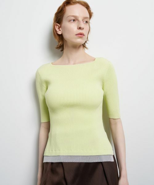 LANVIN en Bleu / ランバン オン ブルー ニット・セーター | スクエアネックリブニット | 詳細13