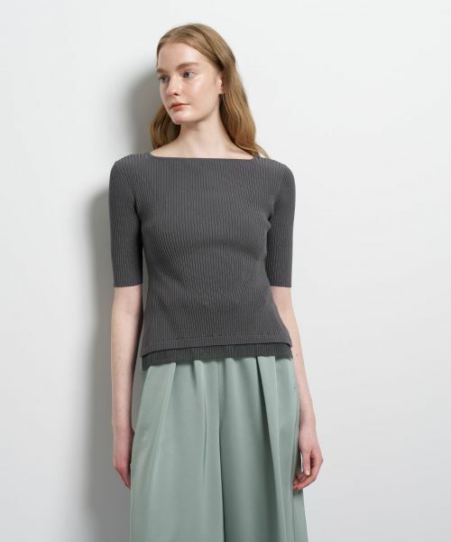 LANVIN en Bleu / ランバン オン ブルー ニット・セーター | スクエアネックリブニット | 詳細7