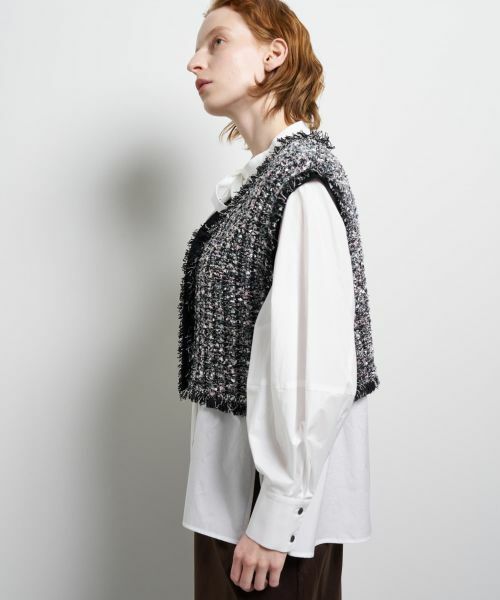 LANVIN en Bleu / ランバン オン ブルー ニット・セーター | ニットツイードベスト | 詳細12