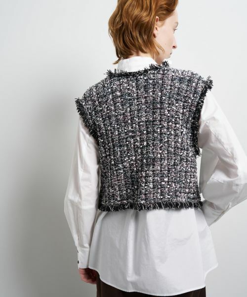 LANVIN en Bleu / ランバン オン ブルー ニット・セーター | ニットツイードベスト | 詳細13