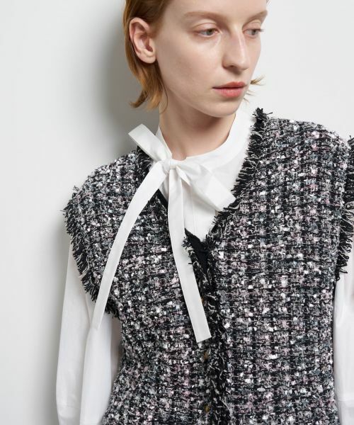 LANVIN en Bleu / ランバン オン ブルー ニット・セーター | ニットツイードベスト | 詳細14