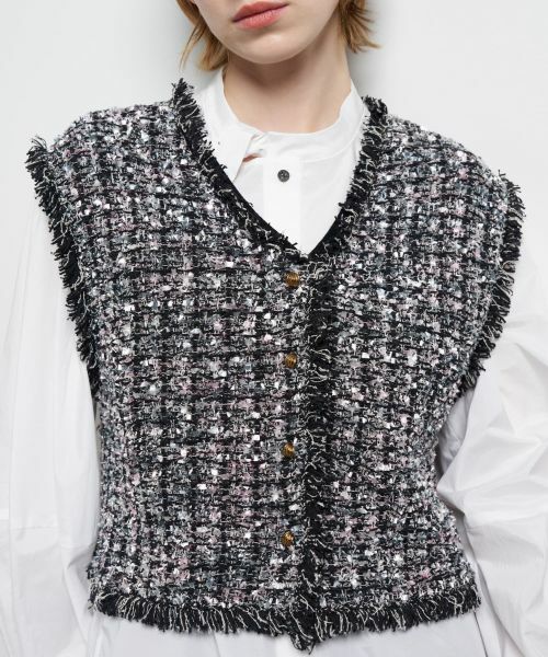 LANVIN en Bleu / ランバン オン ブルー ニット・セーター | ニットツイードベスト | 詳細15