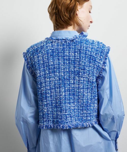 LANVIN en Bleu / ランバン オン ブルー ニット・セーター | ニットツイードベスト | 詳細5