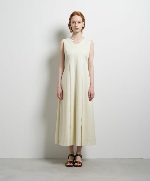 LANVIN en Bleu / ランバン オン ブルー ドレス | 撥水タフタノースリーブワンピース | 詳細1