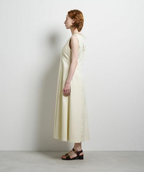 LANVIN en Bleu / ランバン オン ブルー ドレス | 撥水タフタノースリーブワンピース | 詳細2