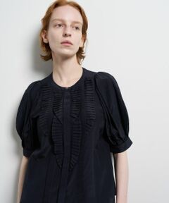 LANVIN en Bleu / ランバン オン ブルー シャツ・ブラウス | トリアセローンパフスリーブブラウス