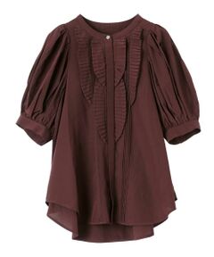 LANVIN en Bleu / ランバン オン ブルー シャツ・ブラウス | トリアセローンパフスリーブブラウス