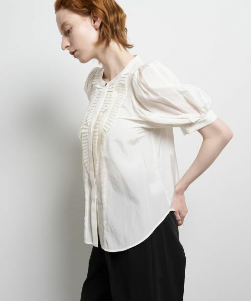 LANVIN en Bleu / ランバン オン ブルー シャツ・ブラウス | トリアセローンパフスリーブブラウス | 詳細13