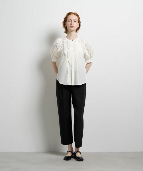 LANVIN en Bleu / ランバン オン ブルー シャツ・ブラウス | トリアセローンパフスリーブブラウス | 詳細9