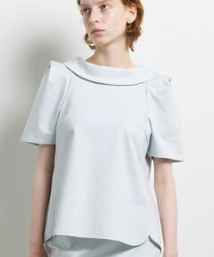 LANVIN en Bleu / ランバン オン ブルー シャツ・ブラウス | コットンコンプレッシャーロールカラーブラウス