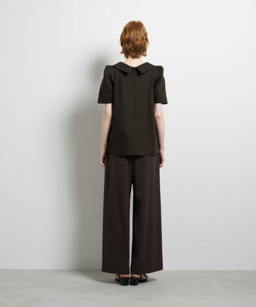 LANVIN en Bleu / ランバン オン ブルー シャツ・ブラウス | コットンコンプレッシャーロールカラーブラウス | 詳細11