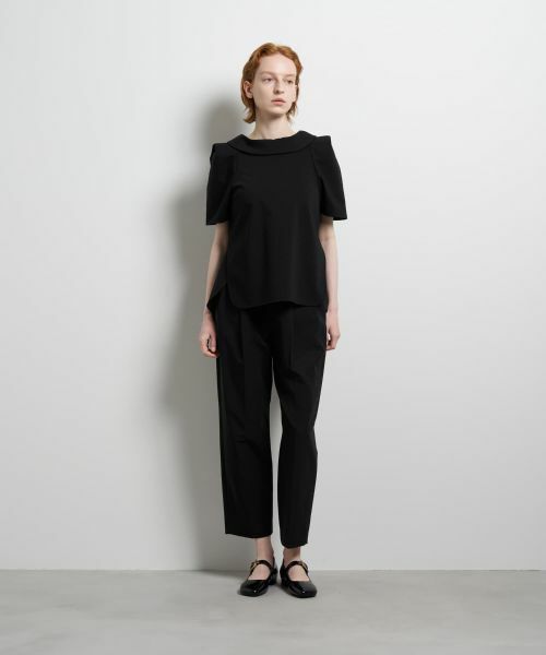 LANVIN en Bleu / ランバン オン ブルー シャツ・ブラウス | コットンコンプレッシャーロールカラーブラウス | 詳細18