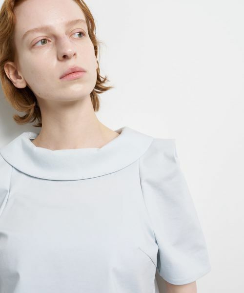 LANVIN en Bleu / ランバン オン ブルー シャツ・ブラウス | コットンコンプレッシャーロールカラーブラウス | 詳細7