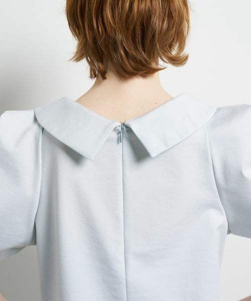 LANVIN en Bleu / ランバン オン ブルー シャツ・ブラウス | コットンコンプレッシャーロールカラーブラウス | 詳細8