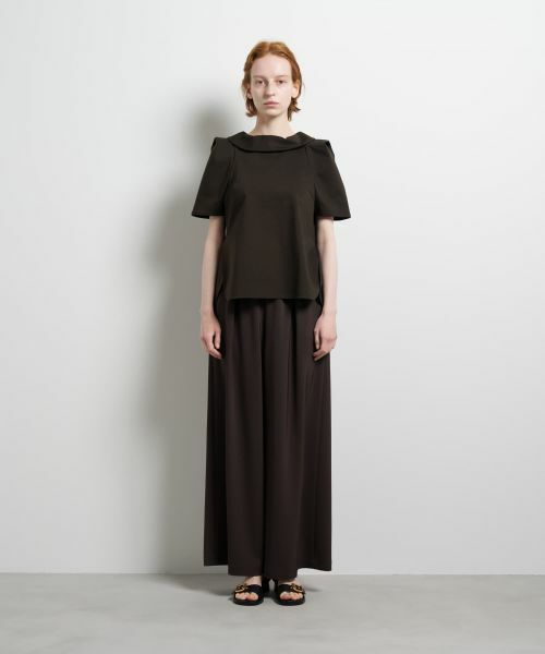 LANVIN en Bleu / ランバン オン ブルー シャツ・ブラウス | コットンコンプレッシャーロールカラーブラウス | 詳細9