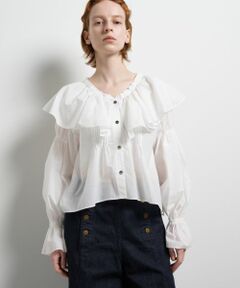 LANVIN en Bleu / ランバン オン ブルー シャツ・ブラウス | ギャザーフリルブラウス