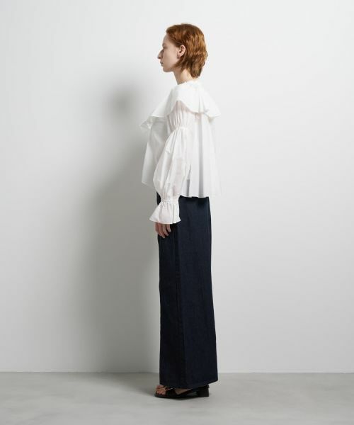 LANVIN en Bleu / ランバン オン ブルー シャツ・ブラウス | ギャザーフリルブラウス | 詳細10