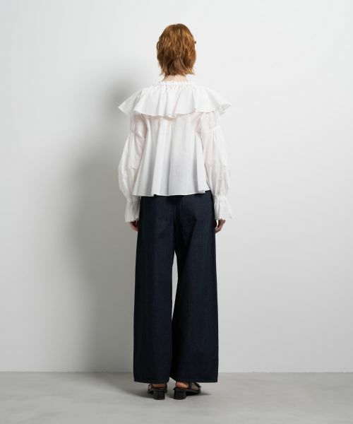 LANVIN en Bleu / ランバン オン ブルー シャツ・ブラウス | ギャザーフリルブラウス | 詳細11